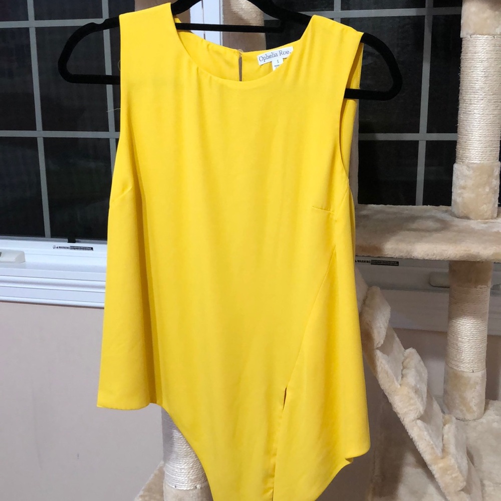 yellow tank blouse